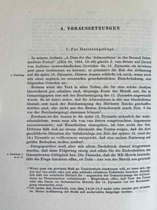 Der Vorwurf an Gott in den "Mahnworten des Ipu-wer" (Pap. Leiden I 344 recto, 11,11 - 13,8; 15,13 - 17,3). Zur geistigen Krise der ersten Zwischenzeit und ihrer Bew&auml;ltigung.