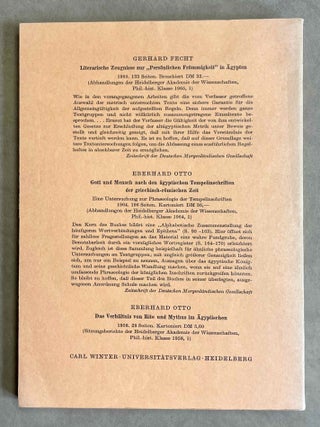 Der Vorwurf an Gott in den "Mahnworten des Ipu-wer" (Pap. Leiden I 344 recto, 11,11 - 13,8; 15,13 - 17,3). Zur geistigen Krise der ersten Zwischenzeit und ihrer Bew&auml;ltigung.
