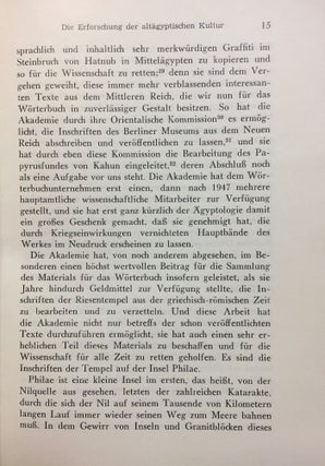 Die Erforschung der altägyptischen Kultur in Rahmen der Akademie. Wissenschaftlicher Festvortrag... 1. Juli 1954