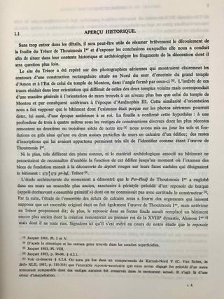 Karnak Nord. Tome VI: Le trésor de Thoutmosis Ier. La décoration. Fasc. 1: Texte. Fasc. 2: Planches (complete set)