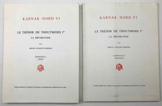 Item #M3341 Karnak Nord. Tome VI: Le trésor de Thoutmosis Ier. La décoration. Fasc. 1: Texte....