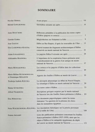 Tell Edfou soixante ans après (Actes du colloque franco-polonais, Le Caire - 15 oct. 1996)