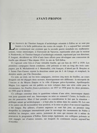 Tell Edfou soixante ans après (Actes du colloque franco-polonais, Le Caire - 15 oct. 1996)