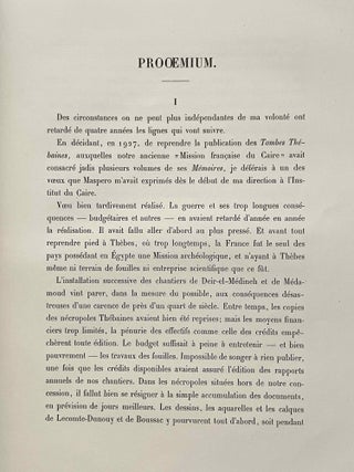 Tombes thébaines. Fasc. 3: Nécropole de Dirâ abû'n-Naga: Le tombeau d'Amonmos (1e et 4e parties, all published): 1e partie (texte)