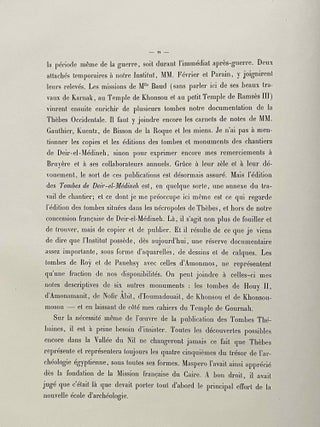 Tombes thébaines. Fasc. 3: Nécropole de Dirâ abû'n-Naga: Le tombeau d'Amonmos (1e et 4e parties, all published): 1e partie (texte)