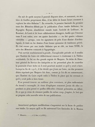 Tombes thébaines. Fasc. 3: Nécropole de Dirâ abû'n-Naga: Le tombeau d'Amonmos (1e et 4e parties, all published): 1e partie (texte)[newline]M3368-05.jpeg
