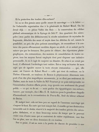 Tombes thébaines. Fasc. 3: Nécropole de Dirâ abû'n-Naga: Le tombeau d'Amonmos (1e et 4e parties, all published): 1e partie (texte)