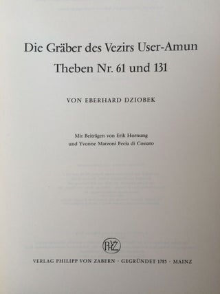 Die Gräber des Vezirs User-Amun. Theben Nr. 61 und 131.[newline]M3369-01.jpg