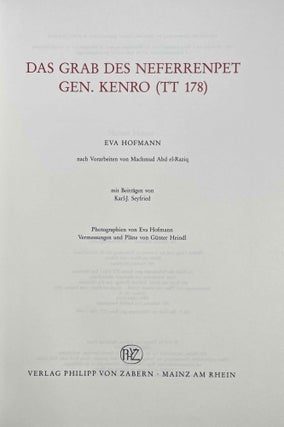 Das Grab des Neferrenpet gen. Kenro (TT 178)