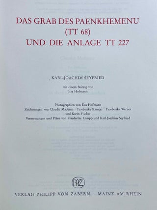 Das Grab des Paenkhemenu (TT 68) und die Anlage TT 227