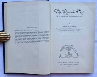 The Pyramid texts. Vol. I, II, III & IV (complete set)[newline]M3376d-02.jpg