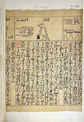 Le papyrus funéraire de Soutimès, d'après un exemplaire hiéroglyphique du Livre des Morts appartenant à la Bibliothèque Nationale, reproduit, traduit et commenté par P. Guieysse et E. Lefébure.