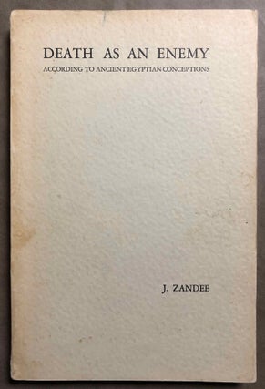 Item #M3388a Death as an Enemy According to Ancient Egyptian Conceptions. ZANDEE Jan