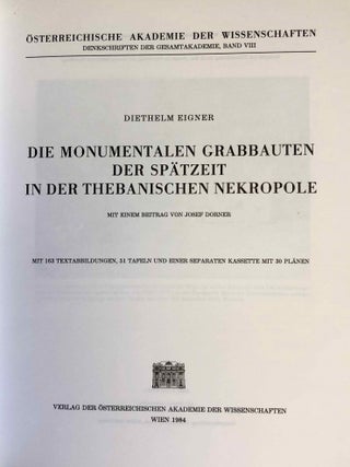 Die monumentalen Grabbauten der Sp&auml;tzeit in der Thebanischen Nekropole + Pl&auml;ne (complete set)[newline]M3400-02.jpg
