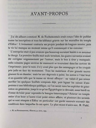Le temple d'Edfou. Tome I (fasc. 1,2,3,4, complete) & Tome II (fasc. 1 & 2, complete)