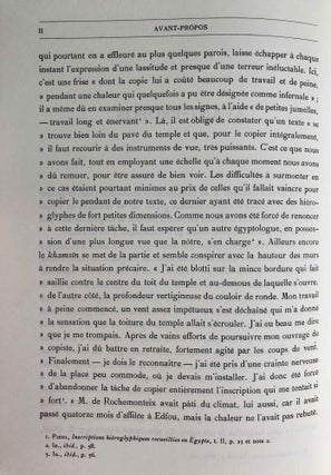 Le temple d'Edfou. Tome I (fasc. 1,2,3,4, complete) & Tome II (fasc. 1 & 2, complete)