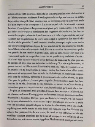 Le temple d'Edfou. Tome I (fasc. 1,2,3,4, complete) & Tome II (fasc. 1 & 2, complete)