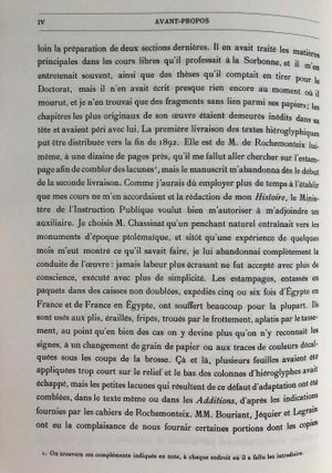 Le temple d'Edfou. Tome I (fasc. 1,2,3,4, complete) & Tome II (fasc. 1 & 2, complete)