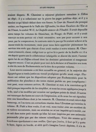 Le temple d'Edfou. Tome I (fasc. 1,2,3,4, complete) & Tome II (fasc. 1 & 2, complete)