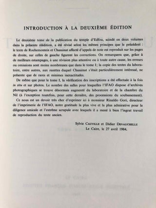 Le temple d'Edfou. Tome I (fasc. 1,2,3,4, complete) & Tome II (fasc. 1 & 2, complete)