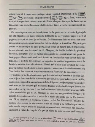 Le temple d'Edfou. Tome I (fasc. 1,2,3,4, complete) & Tome II (fasc. 1 & 2, complete)
