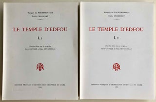 Item #M3424b Le temple d'Edfou. Tome I (fasc. 1,2,3,4, complete) & Tome II (fasc. 1...