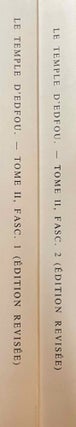 Item #M3424e Le temple d'Edfou. Tome II (fasc. 1 & 2, complete). ROCHEMONTEIX Marquis -...