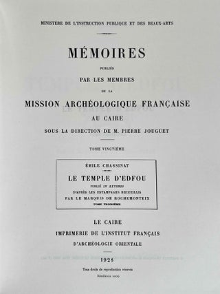 Le temple d'Edfou. Tome III.[newline]M3426d-01.jpeg