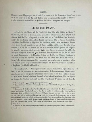 Maqrîzî - Livre des admonitions et de l'observation pour l'histoire des quartiers et des monuments (Kitâb al mawâ`idh wali`tib`ar fî dhikr al khitat walâthâr, in Description topographique et historique de l'Egypte, Tome IV)
