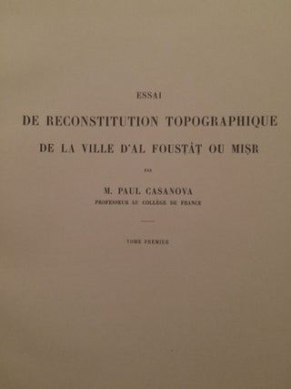Essai de reconstitution topographique de la ville d'al-Foustât ou Misr. Tome I. Fasc. 1, 2 & 3 (all published)[newline]M3459a-02.jpg