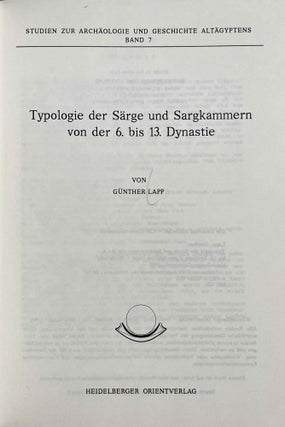 Typologie der Särge und Sargkammern von der 6. bis 13. Dynastie