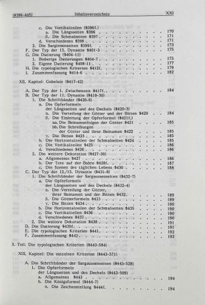 Typologie der Särge und Sargkammern von der 6. bis 13. Dynastie