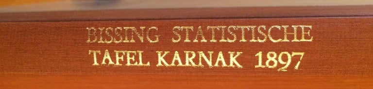 Item #M3463 Die Statistische Tafel von Karnak. BISSING Friedrich Wilhelm - BOLLACHER Max - WEIGALL Arthur, von.[newline]M3463.jpg
