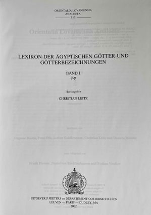 Lexikon der ägyptischen Götter und Götterbezeichnungen. 8 volumes (complete set)[newline]M3486a-02.jpeg