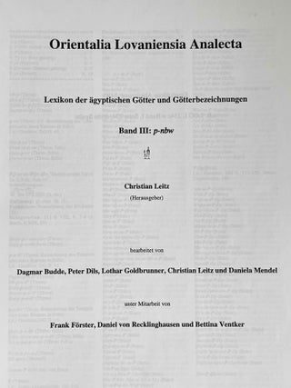 Lexikon der ägyptischen Götter und Götterbezeichnungen. 8 volumes (complete set)[newline]M3486a-15.jpeg