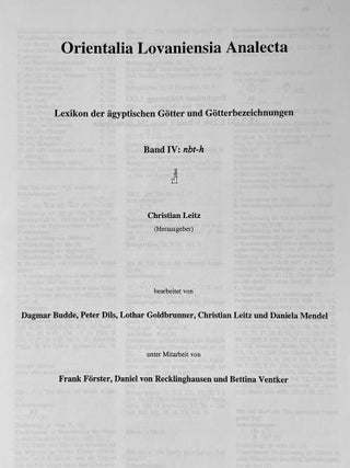 Lexikon der ägyptischen Götter und Götterbezeichnungen. 8 volumes (complete set)[newline]M3486a-17.jpeg