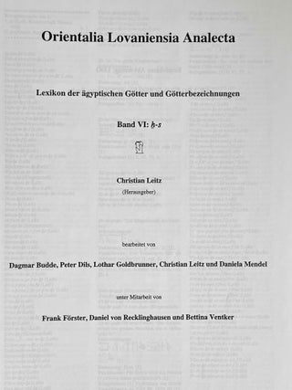 Lexikon der ägyptischen Götter und Götterbezeichnungen. 8 volumes (complete set)[newline]M3486a-21.jpeg