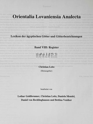 Lexikon der ägyptischen Götter und Götterbezeichnungen. 8 volumes (complete set)[newline]M3486a-26.jpeg