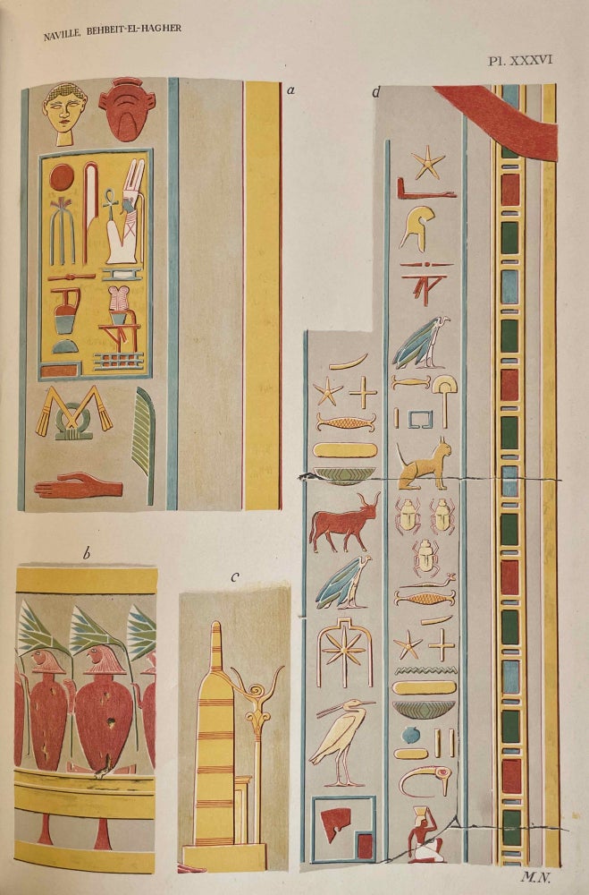 Item #M3492a Détails relevés dans les ruines de quelques temples égyptiens. Part 1: Abydos. Part 2: Behbeit el-Hagher. NAVILLE Edouard.[newline]M3492a-00.jpeg