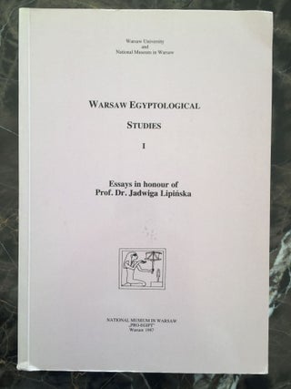 Item #M3493b Warsaw Egyptological studies I: Essays in honour of J. Lipinska. LIPINSKA Jadwiga -...[newline]M3493b.jpg