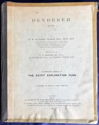 Item #M3504 Dendereh. 1898. Edition with extra-plates. PETRIE William M. Flinders[newline]M3504.jpg