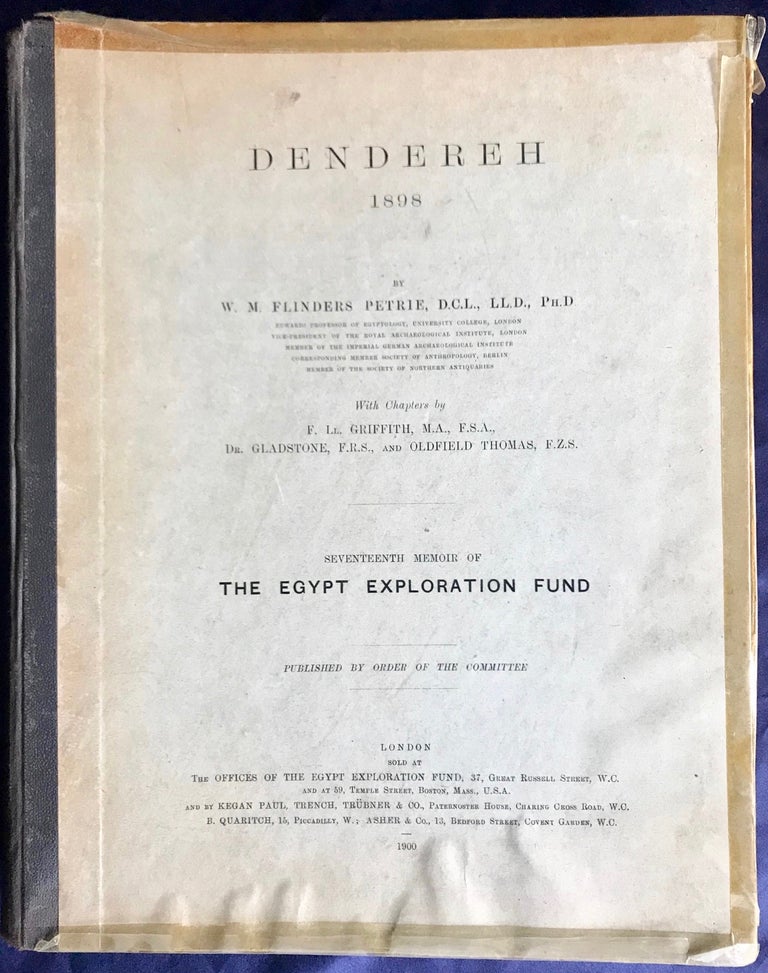 Item #M3504 Dendereh. 1898. Edition with extra-plates. PETRIE William M. Flinders.[newline]M3504.jpg
