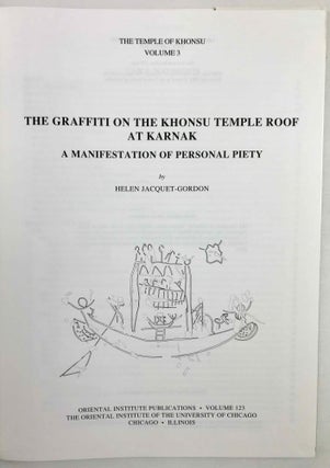 Temple of Khonsu. Vol. III: The Graffiti on the Khonsu Temple Roof at Karnak: A Manifestation