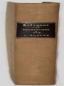 Recherches pour servir &agrave; l'histoire de l'&Eacute;gypte pendant la domination des Grecs et des Romains