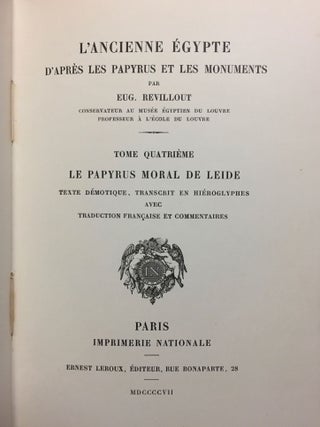 Le papyrus moral de Leide. Tomes I & II (complete set)[newline]M3522a-01.jpg