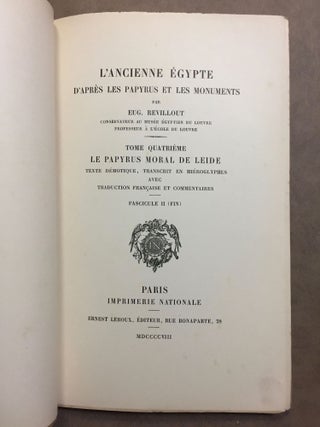 Le papyrus moral de Leide. Tomes I & II (complete set)[newline]M3522a-05.jpg