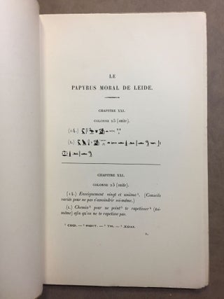 Le papyrus moral de Leide. Tomes I & II (complete set)[newline]M3522a-06.jpg