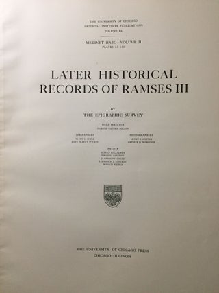 Medinet Habu. The Epigraphic survey. Vol. II: The Later Historical Records of Ramses III[newline]M3524c-03.jpg