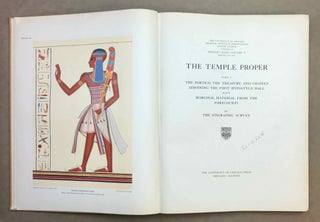 Medinet Habu. The Epigraphic survey. Vol. V: The Temple Proper, Part I: The Portico, the Treasury, and Chapels Adjoining the First Hypostyle Hall with Marginal Material from the Forecourts