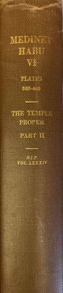 Item #M3529l Medinet Habu. The Epigraphic survey. Vol. VI: The Temple Proper, Part II. The Re...